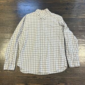 J. Crew Gray and White Checkered Men's Shirt
